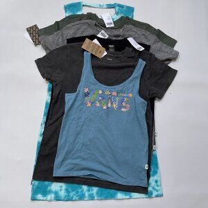 VANS Women’s Lot Of 6 T-Shirts In Multi Colors & Styles Tank Tops Size S